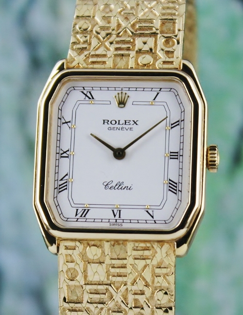 (image for) A ROLEX 18K YELLOW GOLD LADY SIZE MANUAL WINDING CELLINI WATCH / 4942